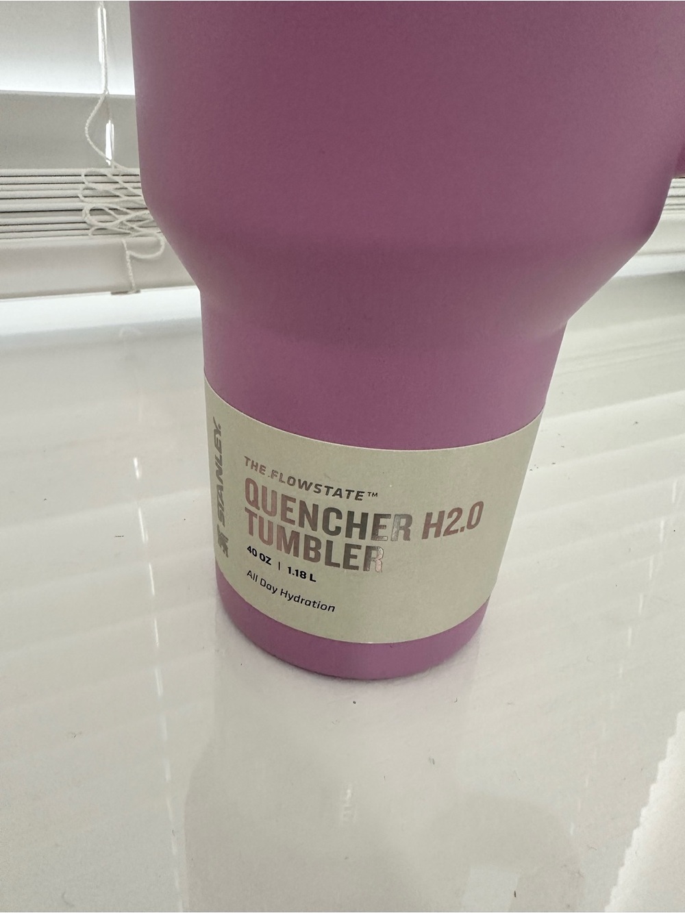 Stanley Lavendar Purple Travel Tumbler with Handle and Clear Lid and Straw - Picture 2 of 4